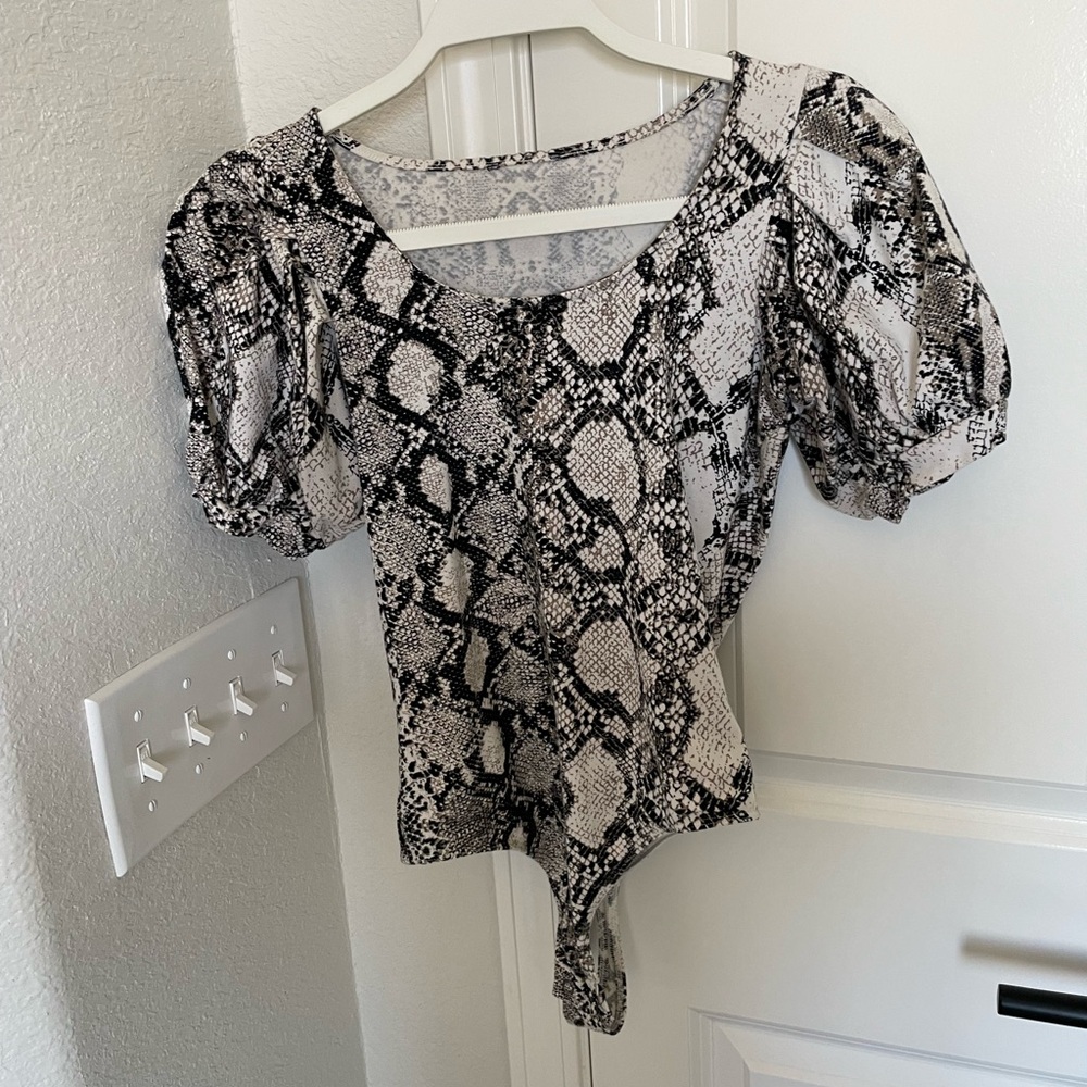 Snake print Express bodysuit. Size small.